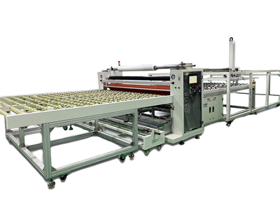 大型光学亚克力板覆膜机+自动下料